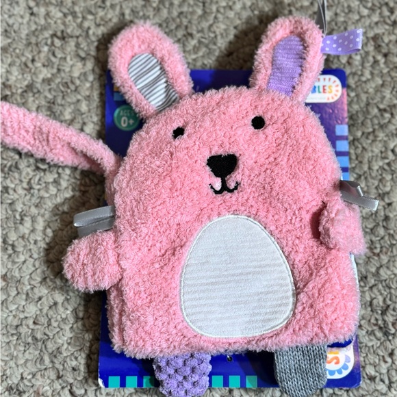 sensory snuggables Other - NWT Sensory Snuggables Pink Plush Bunny Soft Cover Books for Infants 0+ Months